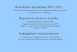 Novedades legislativas IRPF 2011 Ley 39/2010 de presupuestos generales del estado para 2011