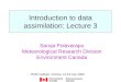 Introduction to data assimilation: Lecture 3