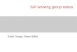 SIP working group status