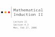 Mathematical Induction II