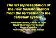 The 3D representation of the new transformation from the terrestrial to the celestial system