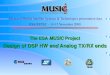 The ESA  MUSIC Project Design of DSP HW  and  Analog TX/RX ends