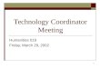 Technology Coordinator Meeting