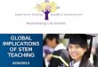 GLOBAL IMPLICATIONS OF STEM TEACHING 6/19/2013