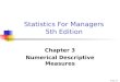 Statistics For Managers 5th Edition