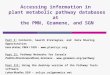 Accessing information in  plant metabolic pathway databases at  the PMN, Gramene, and SGN
