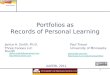 Portfolios as Records of Personal Learning