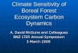 Climate Sensitivity of Boreal Forest Ecosystem Carbon Dynamics