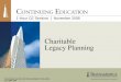 Charitable Legacy Planning