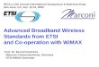 Advanced Broadband Wireless Standards from ETSI and Co-operation with WiMAX