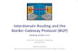 Interdomain Routing and the Border Gateway Protocol (BGP) Reading: Section 4.3.3