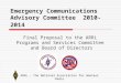 Emergency Communications Advisory Committee  2010-2014