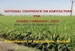 NATIONAL CONFRENCE ON AGRICULTURE FOR  KHARIF COMPAIGN - 2013