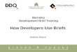 Barnsley Development Brief Training How Developers Use Briefs