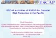 ESCAP Activities of RS/GIS for Disaster Risk Reduction  in the Pacific