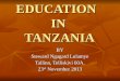 EDUCATION IN TANZANIA