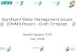 Significant Water Management Issues (SWMI) Report – Draft Template