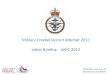 Military Freefall Record Attempt 2013 Initial Briefing – AFPC 2012
