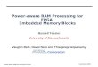 Power-aware RAM Processing for FPGA  Embedded Memory Blocks