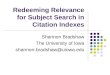 Redeeming Relevance for Subject Search in Citation Indexes