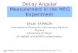 Decay Angular Measurement in the MEG Experiment