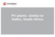 PV plants  similar to Kathu, South Africa