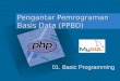 Pengantar Pemrograman Basis Data (PPBD)