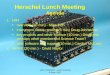 Herschel Lunch Meeting        Agenda