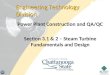 Power Plant Construction and QA/QC Section 3.1 & 2 – Steam Turbine Fundamentals and Design