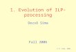 1. Evolution of ILP-processing