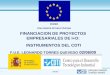 FINANCIACION DE PROYECTOS EMPRESARIALES DE I+D:  INSTRUMENTOS DEL CDTI