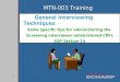 MTN-003 Training