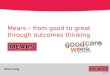 Mears  – from good to  great through outcomes thinking