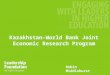 Kazakhstan-World Bank Joint Economic Research Program