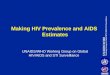 Making HIV Prevalence and AIDS  Estimates