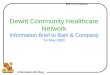 Dewitt Community Healthcare Network Information Brief to Bain & Company 14 May 2003