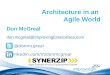 Architecture in an  Agile World