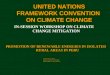 UNITED NATIONS FRAMEWORK CONVENTION  ON CLIMATE CHANGE