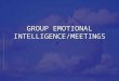 GROUP EMOTIONAL INTELLIGENCE/MEETINGS