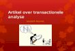 Artikel over transactionele analyse