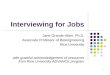 Interviewing for Jobs
