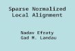 Sparse Normalized Local Alignment Nadav Efraty Gad M. Landau