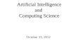 Artificial  Intelligence and  Computing Science