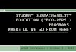 Student Sustainability Education (“Eco-Reps”) Programs: Where do we go from here?