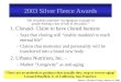 2003 Silver Fleece Awards