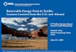Renewable Energy Feed-in Tariffs:  Lessons Learned from the U.S. and Abroad