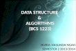 DATA STRUCTURE  &  ALGORITHMS (BCS 1223)