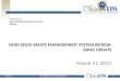 Ohio Solid waste management system review: SWAC Update