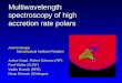 Multiwavelength spectroscopy of high accretion rate polars