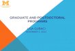 Graduate and Postdoctoral Programs